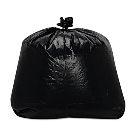 Trinity Packaging TrinityPls, LOW-DENSITY CAN LINERS, 56 GAL, 1.6 MIL, 23in X 47in, BLACK, 100PK ML4347X